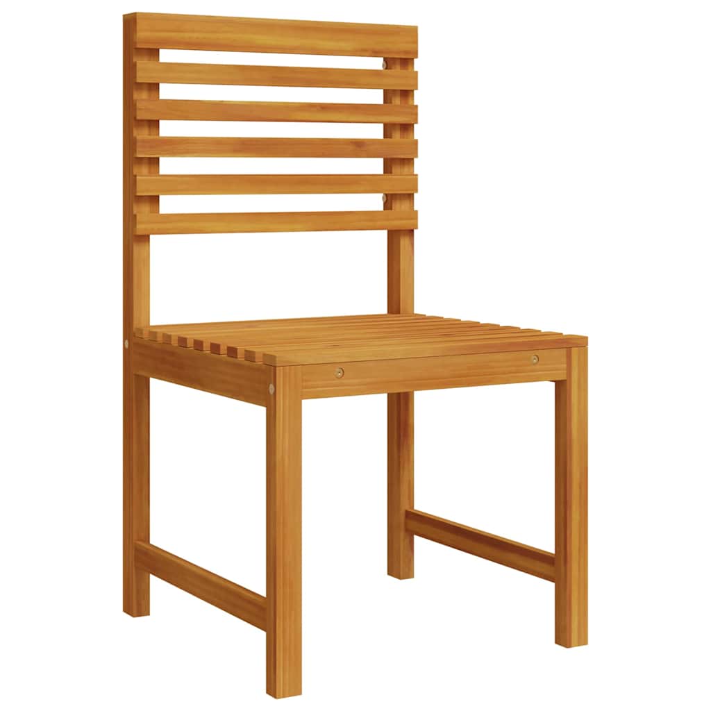 4-teiliges Garten-Essensemble aus massivem Akazienholz